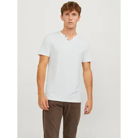 JACK & JONES JJESPLIT NECK TEE weiß M