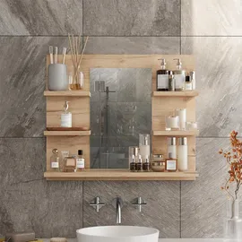 Vicco Spiegelschrank, Wilbur, mit Regalen,