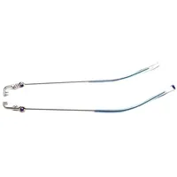 VekkEr Brillenbügel-Ersatz, 1 Paar Brillen-Ersatzbügel, Metall-Brillen-Reparaturteile, Bügel for randlose 2-Loch-Brillen, blau