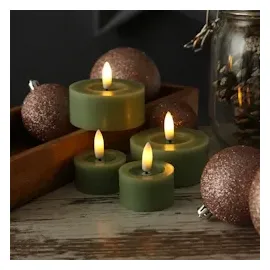 adilina LED Teelichter Lina 4,5 cm grün 2 St.