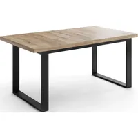 WFL GROUP Esstisch im Loft-Stil mit Schwarzen Metallbeinen –