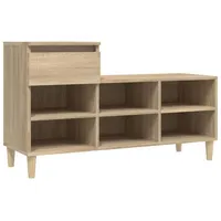 VidaXL Schuhregal Sonoma-Eiche 102x36x60 cm Holzwerkstoff
