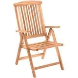 Möbilia Möbilia® Gartensessel mit Armlehnen Teak, natur 6-fach verstellbar klappbar