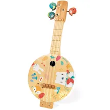 Janod Banjo Holz Musikinstrument 3 Ersatzsaiten Farben auf Wasserbasis J05160