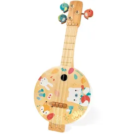 Janod Banjo Holz Musikinstrument 3 Ersatzsaiten Farben auf Wasserbasis J05160