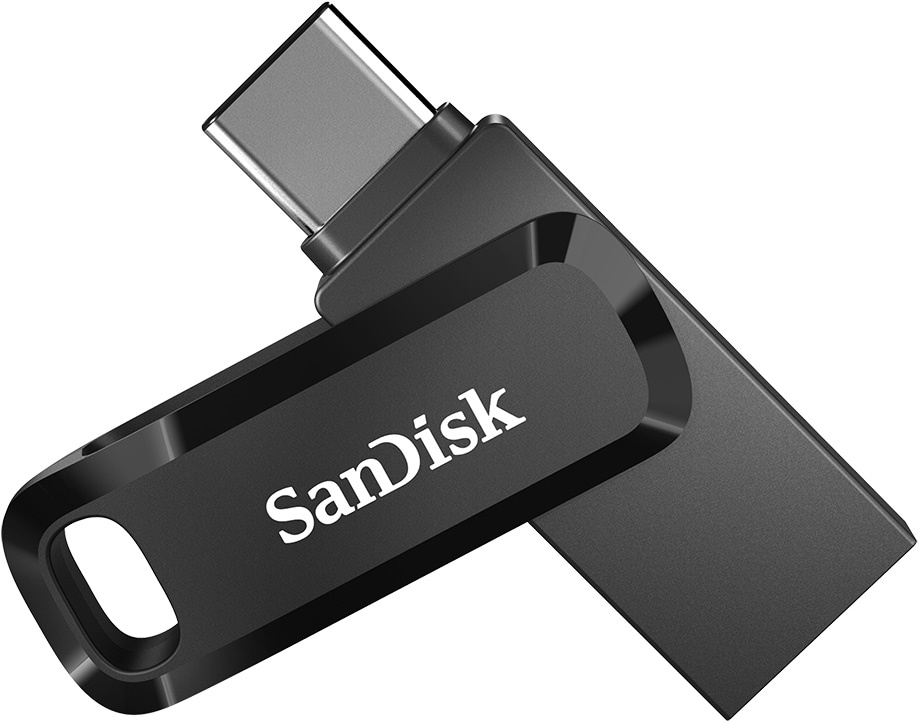 SanDisk Ultra Dual Drive Go (64 GB, USB C, USB A), USB Stick, Schwarz