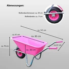 Trutzholm Schubkarre 250 kg 100 l Rosa/Pink