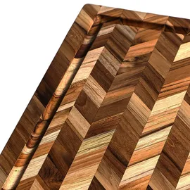Teakhaus Herringbone Schneidebrett Teak 1-tlg. 46 x 36 x 2,5 cm Braun