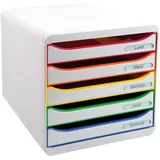 Exacompta Schubladenbox Big Box Plus 27,8 x 34,7 x 27,1 cm 5-tlg. mehrfarbig