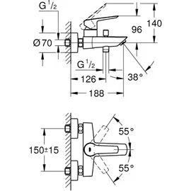Grohe Start Einhandwannenmischer Chrom
