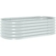vidaXL Garten-Hochbeet verzinkter Stahl 160 x 80 x 44 cm Silber