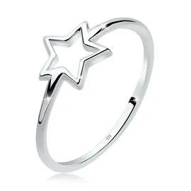 Elli Ring Damen Stern in 925 Sterling Silber Sterne, silberfarben 58
