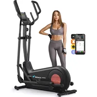 Merach Crosstrainer Heimtrainer, Leises Hometrainer Fahrrad, mit 2 Wasserbecherhalter,