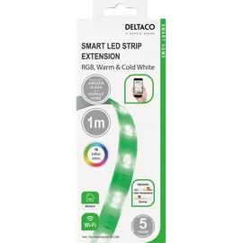 deltaco Smart Home RGB LED-Streifen Verlängerungskabel WiFi Dimmbar - 1m