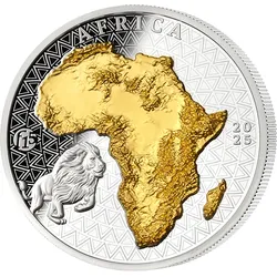 Teilvergoldete 3 Unzen Silbermünze "Africa" - Burundi 2025