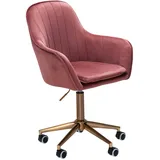 FineBuy Schreibtischstuhl Samt mit Lehne 120 kg Schalenstuhl Stuhl