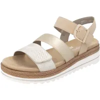 REMONTE Riemchensandalen - Muschel / Gold Kunstleder : Normal