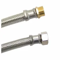 KLASEBO® Panzerschlauch 1/2 Zoll, Edelstahl, Flexibel, 2000mm, Trinkwasser