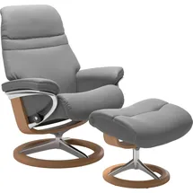 Stressless Relaxsessel "Sunrise", mit Signature Base, Größe M, Gestell Eiche, grau