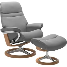 Stressless Relaxsessel "Sunrise", mit Signature Base, Größe M, Gestell Eiche, grau
