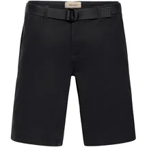 Blend Chinoshorts BLEND "Chinoshorts BHBelo", Herren, Gr. XL, N-Gr, schwarz, Obermaterial: 98% Baumwolle CO. 2% Elasthan EL., Hosen Chinoshorts