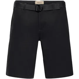 Blend Chinoshorts BLEND "Chinoshorts BHBelo", Herren, Gr. XL, N-Gr, schwarz, Obermaterial: 98% Baumwolle CO. 2% Elasthan EL., Hosen Chinoshorts