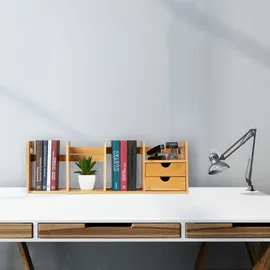 Relaxdays Schreibtisch-Organizer braun 80,5 x 19,0 x 21,0 cm, 1 St.