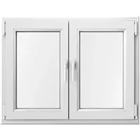 Doppelflügelfenster ohne Mittelsteg, Kunststoff, Kömmerling 70 AD, Weiß, 800 x 1100 mm, individuell online konfigurieren