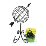 DanDiBo Ambiente DanDiBo Sonnenuhr Garten Metall Globus 101806 Modern Stehend Sonnenuhr aus Schmiedeeisen 72 cm Gartenuhr Gartendeko