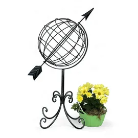 DanDiBo Ambiente DanDiBo Sonnenuhr Garten Metall Globus 101806 Modern Stehend Sonnenuhr aus Schmiedeeisen 72 cm Gartenuhr Gartendeko