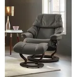 Stressless "Reno", mit Classic Base, Größe S, M & L, Gestell Wenge grau 75 cm x 106 cm x 75 cm