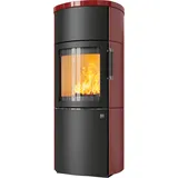 Kaminofen Hark 44-5.5 GT ECOplus RUA 8 kW - Ofenkacheln: bordeaux-rot - Korpus: graphit