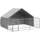 vidaXL Outdoor-Hundezwinger mit Auslauf 3 x 3 x 1,9 m Stahl Silber