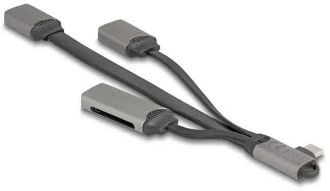DeLOCK 64303 Schnittstellen-Hub USB 3.2 Gen 1 (3.1 Gen 1) Type-C 5000 Mbit/s Grau
