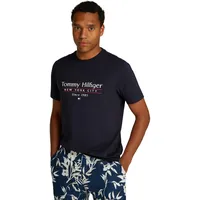 Tommy Hilfiger Center Stack Kurzarm-T-Shirt Desert Sky L