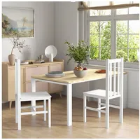 Homcom 2er-Set Küchenstuhl, Rückenlehne,