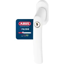 ABUS Abschließbarer Fenstergriff FG200 AB208-10er Set - Fensterknauf mit Druckzylinder, gleichschließend - ABUS-Sicherheitslevel 3-88562 - Weiß