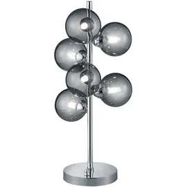 ETC Shop Tischlampe Rauchglas 6 St.