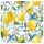 Ambiente Home Ambiente Serviette Mediterrane Zitronen 20 Stück Bedruckung Einseitig Sommer Papiermotiv für Serviettentechnik oder Decoupage Techniken