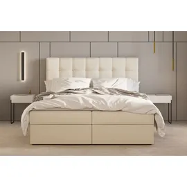 moeblo Boxspringbett 140 x 200 cm Beige