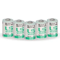 5x Saft Lithium 3,6V Batterie LS 14250 - 1/2 AA - LS14250 Li-SOCl2