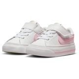Nike Court Legacy Sneaker, White/PINK Foam-Sesame-Honeydew, 22 EU