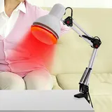ARBGO Infrarotlampe, Klappbar Rotlichtlampe Infrarotlicht mit 360° Einstellbarem Halter, auf Einem Tisch zu Befestigen, 150W Infrarotlicht Heimgebrauch, für Schmerzlinderung und Muskelentspannung
