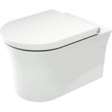 Duravit White Tulip Wand-WC mit HygieneFlush, mit WC-Sitz, 2576092000+0027090000,