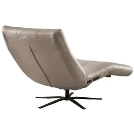 KAWOLA Relaxliege LETICIA Leder 0 x 0 x 0 cm grau mit Nackenkissen