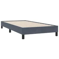 VidaXL Boxspringbett ohne Matratze Dunkelgrau 90x210 cm Samt