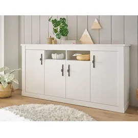furn.design Sideboard 200 x 104 x 45 cm Weiß