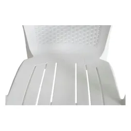 PROGARDEN Eden Stapelstuhl 55 x 46 x 91 cm weiß 4er Set