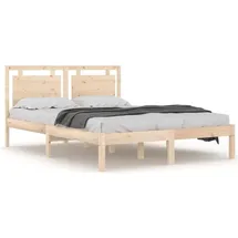 vidaXL Massivholzbett 180 x 200 cm Beige