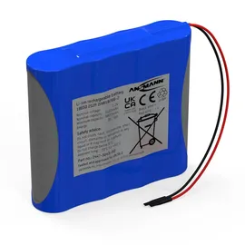 Ansmann 2S2P Akkupack 4x 18650 Kabel Li-Ion 7.2 V 5100 mAh